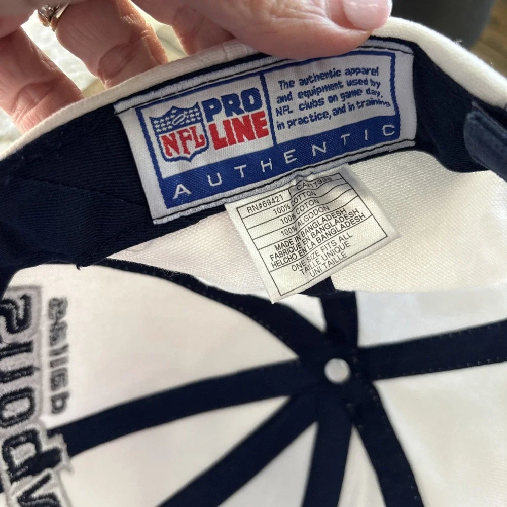 Vintage 90's NFL Dallas Cowboys Stars Reebok Hat/Cap Snapback Blue White